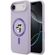 Karl Lagerfeld Liquid Silicone Karl and Choupette MagSafe Back Cover for iPhone Air Purple - Phone Cover