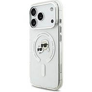 Karl Lagerfeld IML K&CH Heads Metal Frame MagSafe Back Cover for iPhone 17 Pro Transparent - Phone Cover