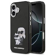 Karl Lagerfeld IML Aquarelle Karl and Choupette Back Cover for iPhone 17 Black - Phone Cover