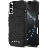 Karl Lagerfeld Grained PU Repeated Logo MagSafe Back Cover for iPhone 17 Black - Phone Cover