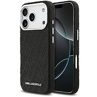 Karl Lagerfeld Grained PU Repeated Logo MagSafe Back Cover for iPhone 17 Pro Black - Phone Cover