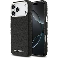 Karl Lagerfeld Grained PU Repeated Logo MagSafe Back Cover for iPhone 17 Pro Max Black - Phone Cover