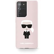 Karl Lagerfeld Iconic Full Body Silikónový Kryt na Samsung Galaxy S21 Ultra Pink - Kryt na mobil