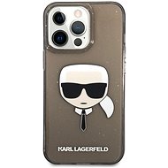 Karl Lagerfeld TPU Full Glitter Karl Head Cover for Apple iPhone 13 Pro Max, Black - Phone Cover