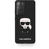 Karl Lagerfeld Iconic Full Body szilikon tok Samsung Galaxy S21 Ultra-hoz, fekete - Telefon tok