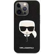 Karl Lagerfeld PU Saffiano Karl Head Cover for Apple iPhone 13 Pro Max, Black - Phone Cover