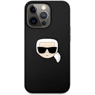Karl Lagerfeld PU Leather Karl Head Cover for Apple iPhone 13 Pro, Black - Phone Cover