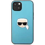 Karl Lagerfeld PU Leather Karl Head Cover for Apple iPhone 13, Blue - Phone Cover