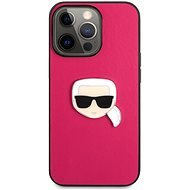 Karl Lagerfeld PU Leather Karl Head Cover for Apple iPhone 13 Pro Max, Pink - Phone Cover
