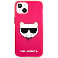 Karl Lagerfeld TPU Choupette Head Kryt na Apple iPhone 13 Fluo Pink - Kryt na mobil