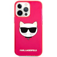 Karl Lagerfeld TPU Choupette Head Cover for Apple iPhone 13 Pro Max, Fluo Pink - Phone Cover