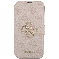 Guess PU 4G Metal Logo Book Case for Apple iPhone 13 Pro Max Pink - Phone Case
