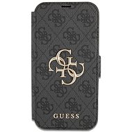 Guess PU 4G Metal Logo Book Case for Apple iPhone 13 Pro Grey - Phone Case