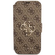 Guess PU 4G Metal Logo Book Case for Apple iPhone 13 Pro Brown - Phone Case