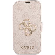 Guess PU 4G Metal Logo Book Apple iPhone 13 mini rózsaszín tok - Mobiltelefon tok
