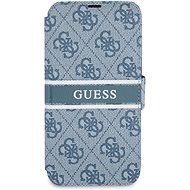 Guess PU 4G Printed Stripe Book Case for Apple iPhone 13 Blue - Phone Case