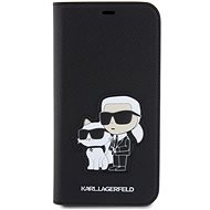 Karl Lagerfeld PU Saffiano Karl and Choupette NFT Book Pouzdro pro iPhone 12/12 Pro Black - Phone Case