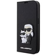 Karl Lagerfeld PU Saffiano Karl and Choupette NFT Book Case für iPhone 13 Pro Black - Handyhülle