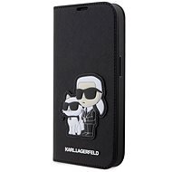 Karl Lagerfeld PU Saffiano Karl and Choupette NFT Book Case für iPhone 13 Pro Max Black - Handyhülle