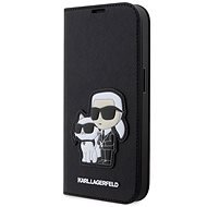 Karl Lagerfeld PU Saffiano Karl uad Choupette NFT Book Case für iPhone 14 Pro Black - Handyhülle