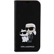 Karl Lagerfeld PU Saffiano Karl and Choupette NFT Book Puzdro pre iPhone 15 Black - Puzdro na mobil