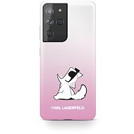 Karl Lagerfeld PC/TPU Choupette Eats Cover for Samsung Galaxy S21 Ultra Gradient Pink - Phone Cover