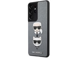 Karl Lagerfeld Saffiano K&C Heads tok Samsung Galaxy S21 készülékhez  Ultra Silver - Telefon tok