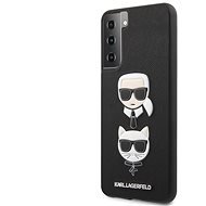 Karl Lagerfeld Saffiano K&C Heads Kryt na Samsung Galaxy S21+ Black - Kryt na mobil