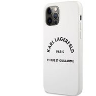 Karl Lagerfeld Rue St Guillaume Silicone Case for Apple iPhone 12/12 Pro, White - Phone Cover