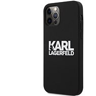 Karl Lagerfeld Stack White Logo Silikónový Kryt na Apple iPhone 12 mini Black - Kryt na mobil