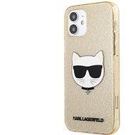 Karl Lagerfeld Choupette Head Glitter Kryt na Apple iPhone 12 mini Gold - Kryt na mobil