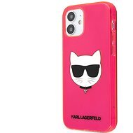 Karl Lagerfeld TPU Choupette Head tok Apple iPhone 12 mini készülékhez - fluo rózsaszín - Telefon tok