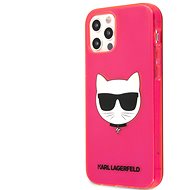 Karl Lagerfeld TPU Choupette Head Cover for Apple iPhone 12/12 Pro, Fluo Pink - Phone Cover