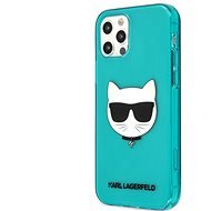 Karl Lagerfeld TPU Choupette Head Kryt na Apple iPhone 12/12 Pro Fluo Blue - Kryt na mobil