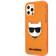 Karl Lagerfeld TPU Choupette Head Cover for Apple iPhone 12/12 Pro, Fluo Orange - Phone Cover