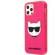Karl Lagerfeld TPU Choupette Head Kryt na Apple iPhone 12 Pro Max Fluo Pink - Kryt na mobil