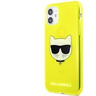 Karl Lagerfeld TPU Choupette Head Kryt na Apple iPhone 11 Fluo Yellow - Kryt na mobil