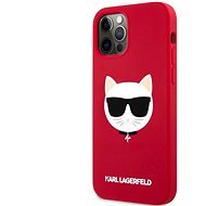 Karl Lagerfeld Choupette Head Silikónový Kryt pre Apple iPhone 12/12 Pro Light Red - Kryt na mobil