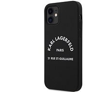 Karl Lagerfeld Rue St Guillaume Silicone Case for Apple iPhone 12 mini, Black - Phone Cover