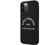 Karl Lagerfeld Rue St Guillaume Silicone Case for Apple iPhone 12 Pro Max, Black - Phone Cover