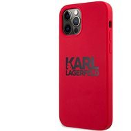 Karl Lagerfeld Stack Black Logo Silicone Case for Apple iPhone 12 Pro Max, Red - Phone Cover
