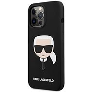Karl Lagerfeld Liquid Silicone Karl Head Cover für Apple iPhone 13 Pro - Schwarz - Handyhülle