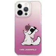 Karl Lagerfeld PC/TPU Choupette Eat Apple iPhone 13 Pro rózsaszín tok - Telefon tok