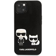 Karl Lagerfeld and Choupette PU Leather for Apple iPhone 13, Black - Phone Cover