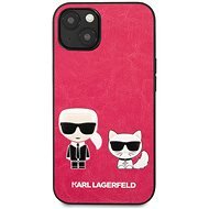 Karl Lagerfeld and Choupette PU Leather für Apple iPhone 13 - Fuchsia - Handyhülle