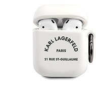 Karl Lagerfeld Rue St Guillaume Silicone Case for Airpods 1/2 White - Headphone Case