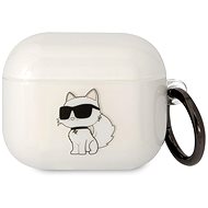 Karl Lagerfeld 3D Logo NFT Choupette TPU Pouzdro pro Airpods 3 White - Headphone Case