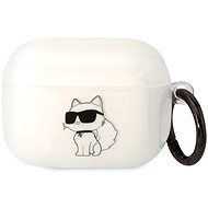 Karl Lagerfeld 3D Logo NFT Choupette TPU Pouzdro pro Airpods Pro White - Headphone Case