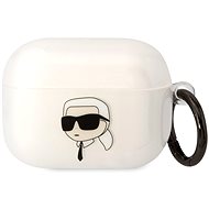 Karl Lagerfeld 3D Logo NFT Karl Head TPU Pouzdro pro Airpods Pro White - Headphone Case