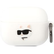 Karl Lagerfeld 3D Logo NFT Choupette Head Silicone Case for Airpods Pro White - Headphone Case